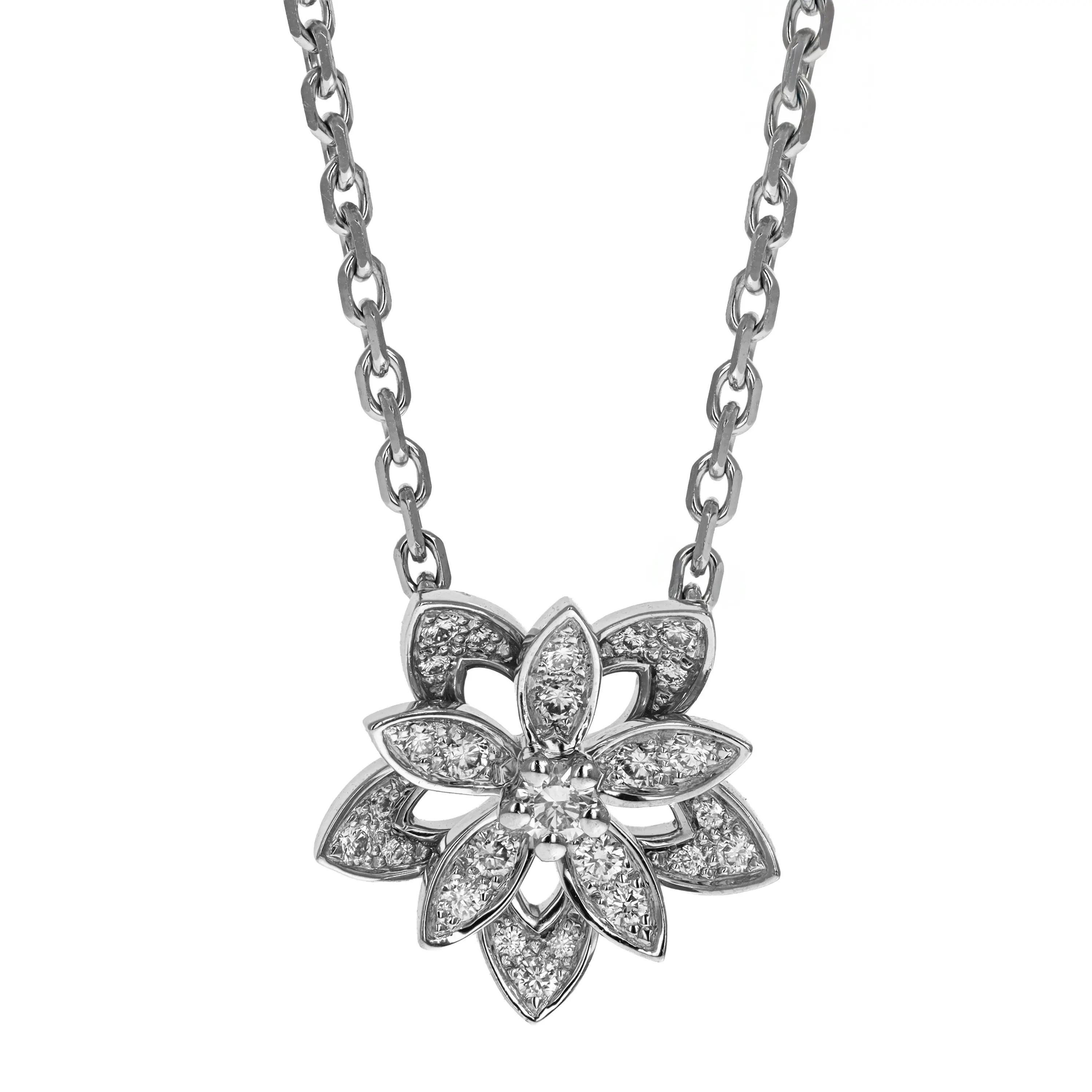 Pre-owned Van Cleef & Arpels Lotus Pendant Necklace