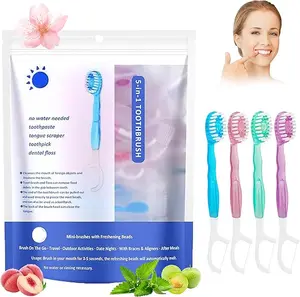 5-in-1 Oral Care Kit 26PCS – Soft Bristle Toothbrush, Dental Floss, Tongue Scraper & Toothpick Set, Portable Travel Hygiene Kit for Home, Business Trips & Daily Use