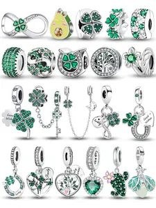 Four Leaf Clover Design Charms, Fashionable Jewelry for Women & Girls, Trendy All-match & Exquisite Jewelry for Birthday Gift, Dainty Fashion Jewelry