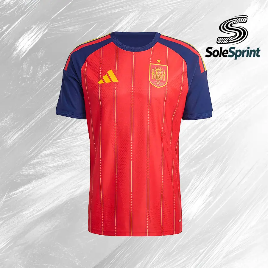Adidas Spain 26 Home Authentic Vivid Red Male Soccer Jersey, Athletic Top, Sports Top - Football Shirt, Back to School - JN4366