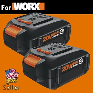 High efficiency 2Pack MAX 20V For WORX WA3525 20V 4.0Ah Max Lithium Battery Power Tools WA35