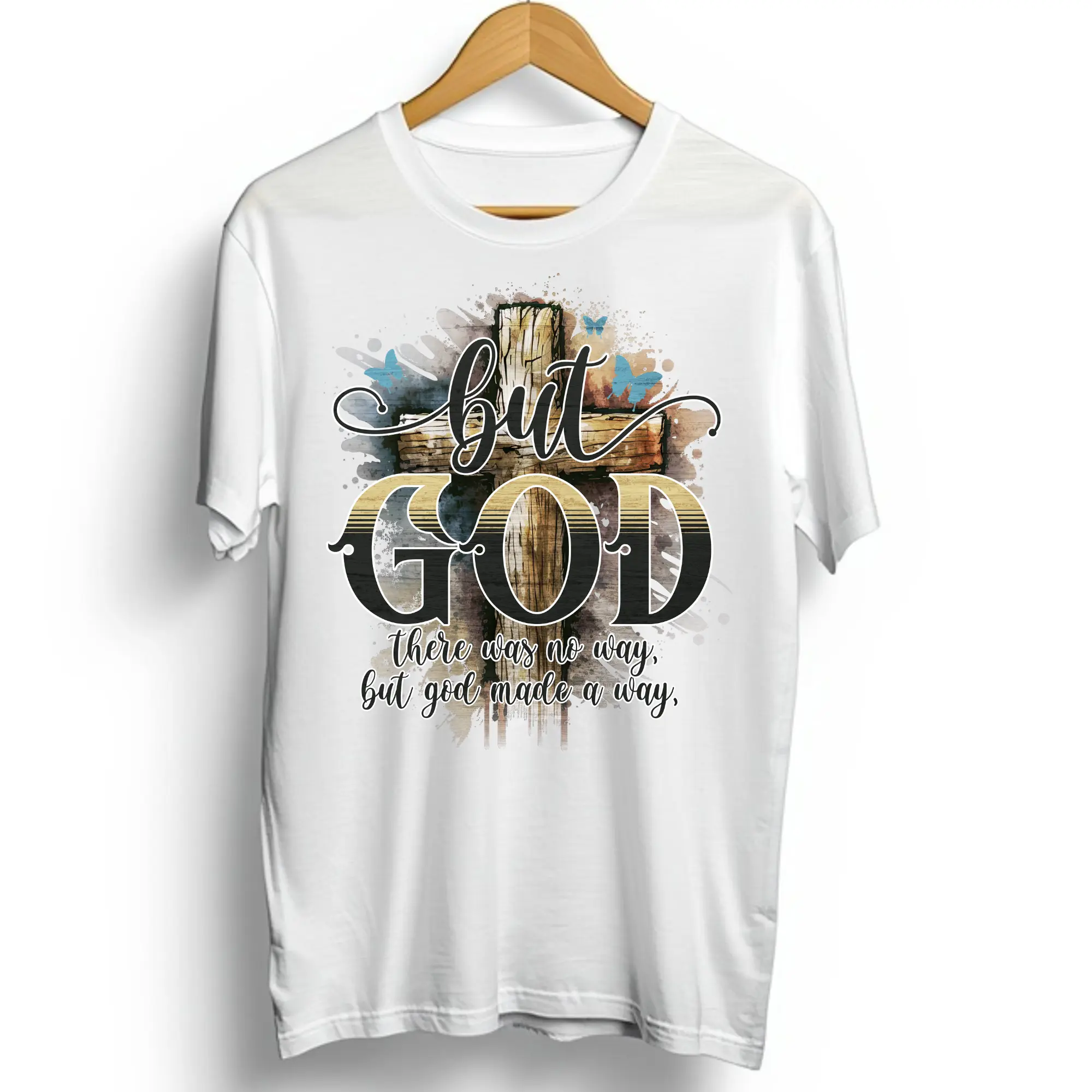 "But God Made Way Series Direct-Printed Artwork DTF Ready-To-Press Graphic Sheet - Film-Based T-Shirt Print, DIY Specialty Supply with Clarity and Precision"