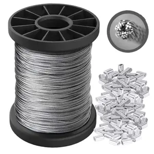 Picture Hanging Wire 100 lbs, Heavy Duty Stainless Steel Wire Rope for Hanging Art