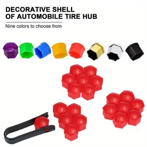 20 pieces of 17mm and 19mm wheel nuts, bolt head caps, protective bolt caps, external decorative bolt covers, and screw plugs Car Accessory Automotive Accessories