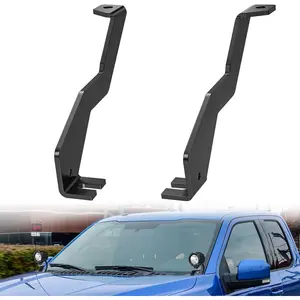 Ditch Light Brackets Hood Hinges Mount Bracket Kit for Auxiliary Offroad LED Pods Work Lighting Compatible with Ford F-150 2004-2014 Ford 1st Gen SVT Raptor 2010-2014