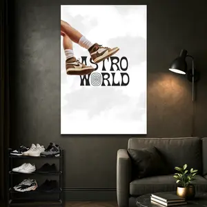 Astroworld Sneaker Metal Print - Hypebeast Wall Art for Bedroom & Sneakerhead Decor by Granite Prints Durable Brushed Aluminum USA Made