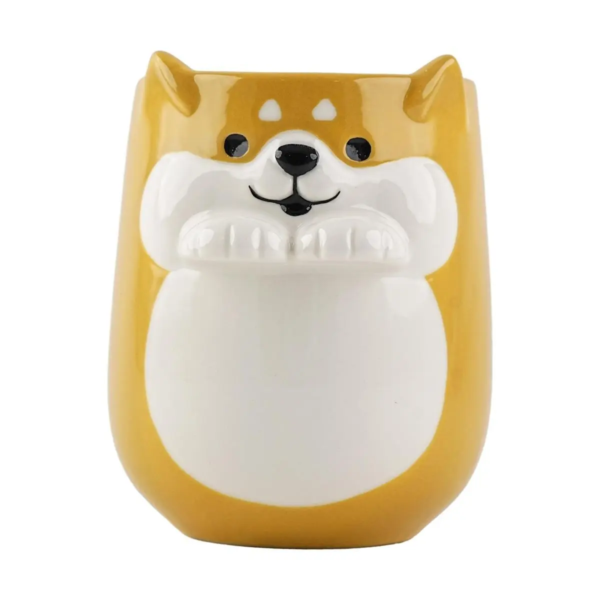 DECOLE Shiba Inu Ceramic Mug - Cute Japanese Akita Dog Handheld Tea Cup for Coffee Lovers
