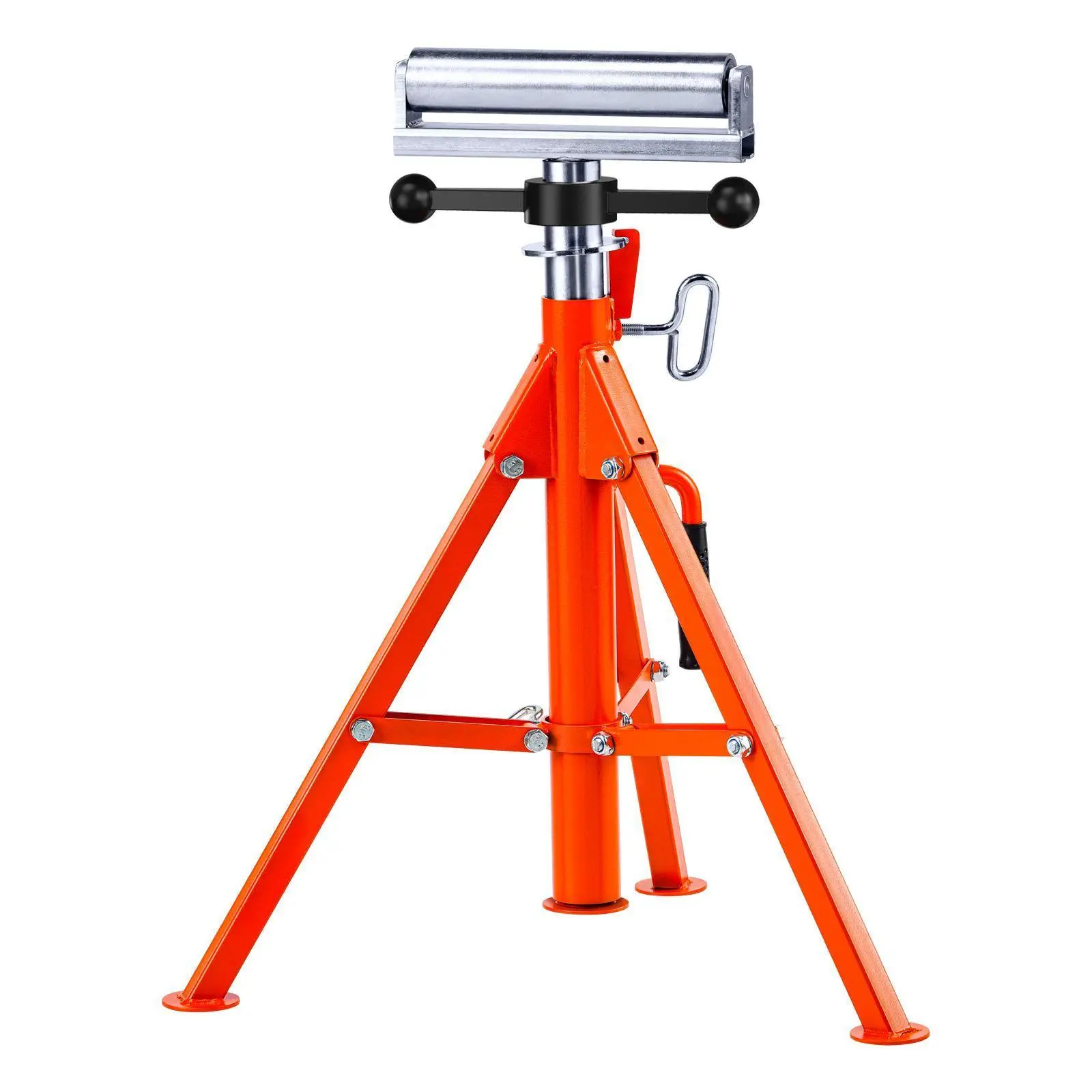 【Summerfinds】VEVOR Roller Stand, Heavy Duty 2500 LBS Load Capacity, 27.6"-52" Height Adjustable, 45# Steel Folding Roller Support Stand for Pipes, Wooden Boards Organiser Racks