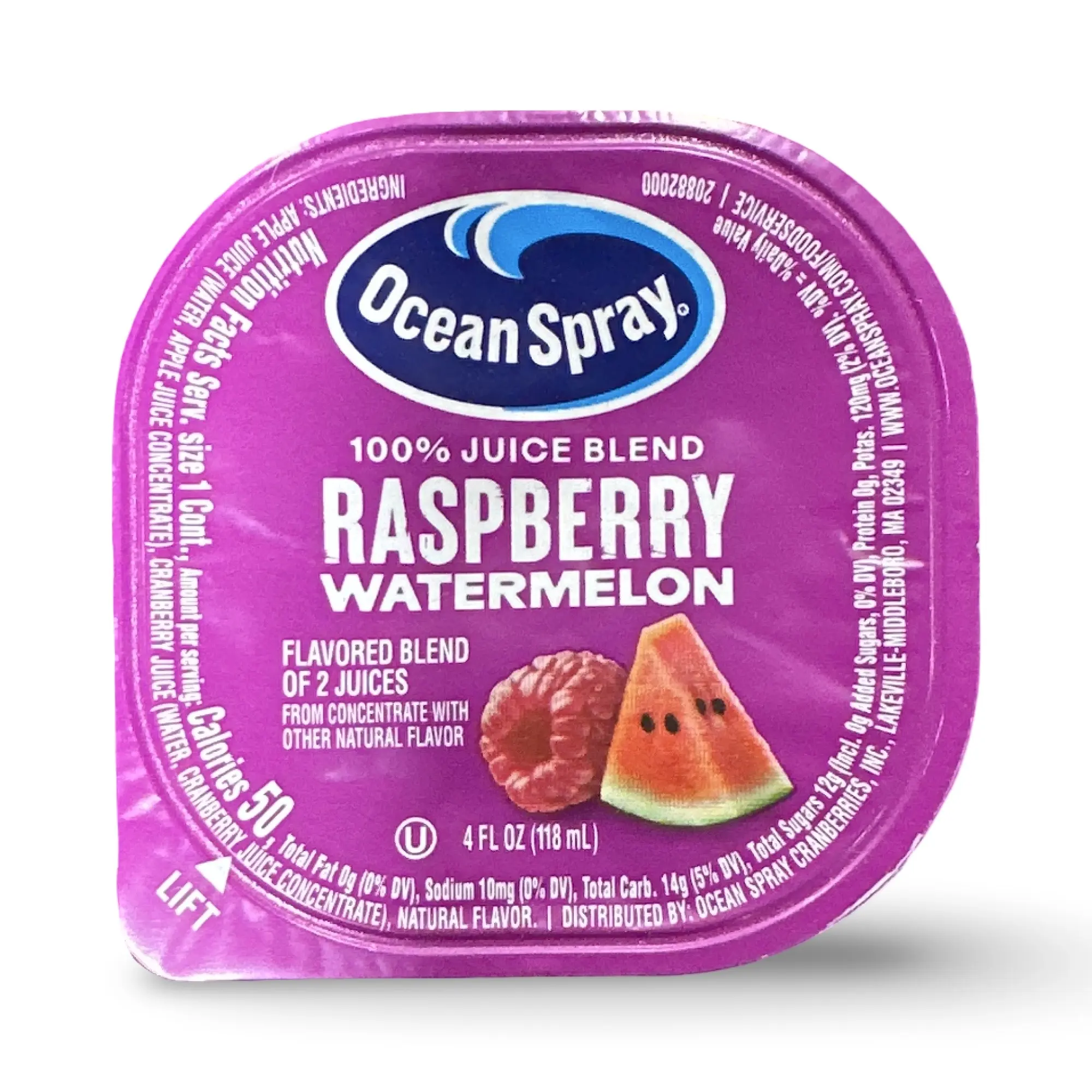 Ocean Spray Fruit Juice Individual Cups Raspberry Watermelon 100% Juice,  24 Cups