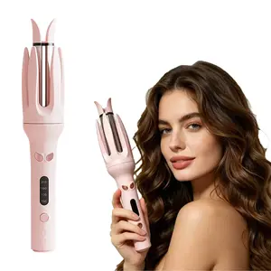 Automatic Curling Iron with Ceramic Negative Ion Hair Care Dual Safety Protection System Anti-Tangle Anti-Scald Direction Adjustable One-Click Operation 15-Second Timer