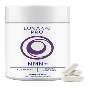 Lunakai USA Made NMN Supplement 500mg - NAD+ Support with Resveratrol 98%, TMG & Pterostilbene - Nicotinamide Mononucleotide for Daily Cellular Energy & Healthy Aging - 60 Vegan Capsules