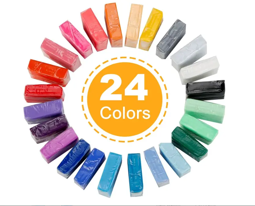 24-Color Polymer Clay Kit, Premium Oven-Bake Modeling Clay Set with Sculpting Tools and Accessories | Safe & Non-Toxic DIY Craft Clay for Kids, Beginners, and Artists