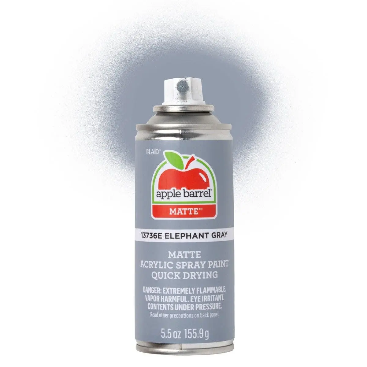Apple Barrel Matte Acrylic Spray Paint - Elephant Gray - 13736E
