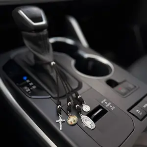 Saint Benedict  – Black Cord Pendant