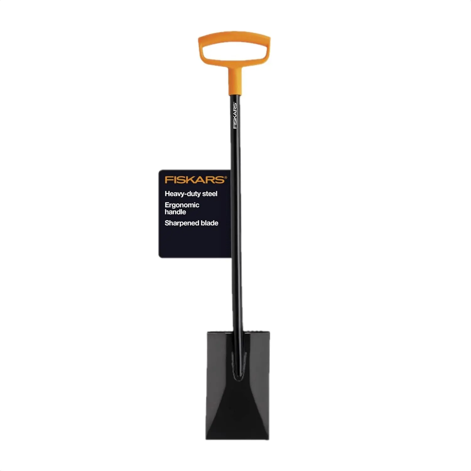 46" Spade Garden Shovel, Steel Flat Spade with Ergonomic D-Handle, Sharp Blade Square Shovel for Lawn Edging, Digging, Heavy Duty Yard Tool, Easy Cuts in Grass and Turf