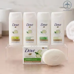 Dove Cool Moisture Travel Set 5-Piece Kit (0.75oz / 22ml) with Body Wash, Shampoo, Conditioner, Body Lotion & Beauty Bar - Cucumber & Green Tea TSA Size tiktokshopspringglowup