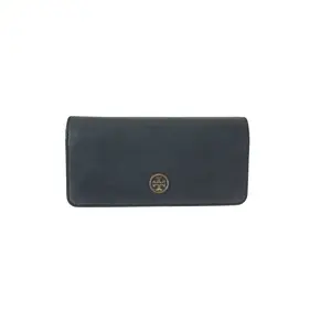 Pre-owned Tory Burch Calfskin Small Leather Goods HFA031 Leather Long Wallet