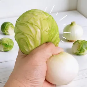 Cabbage Squishy Stress Toy, Super Soft Slow Rising Simulation Cabbage Squeeze Toy, Novelty Vegetable Fidget Toy for Anxiety Relief, Cute Decompression Gift for Kids & Adults