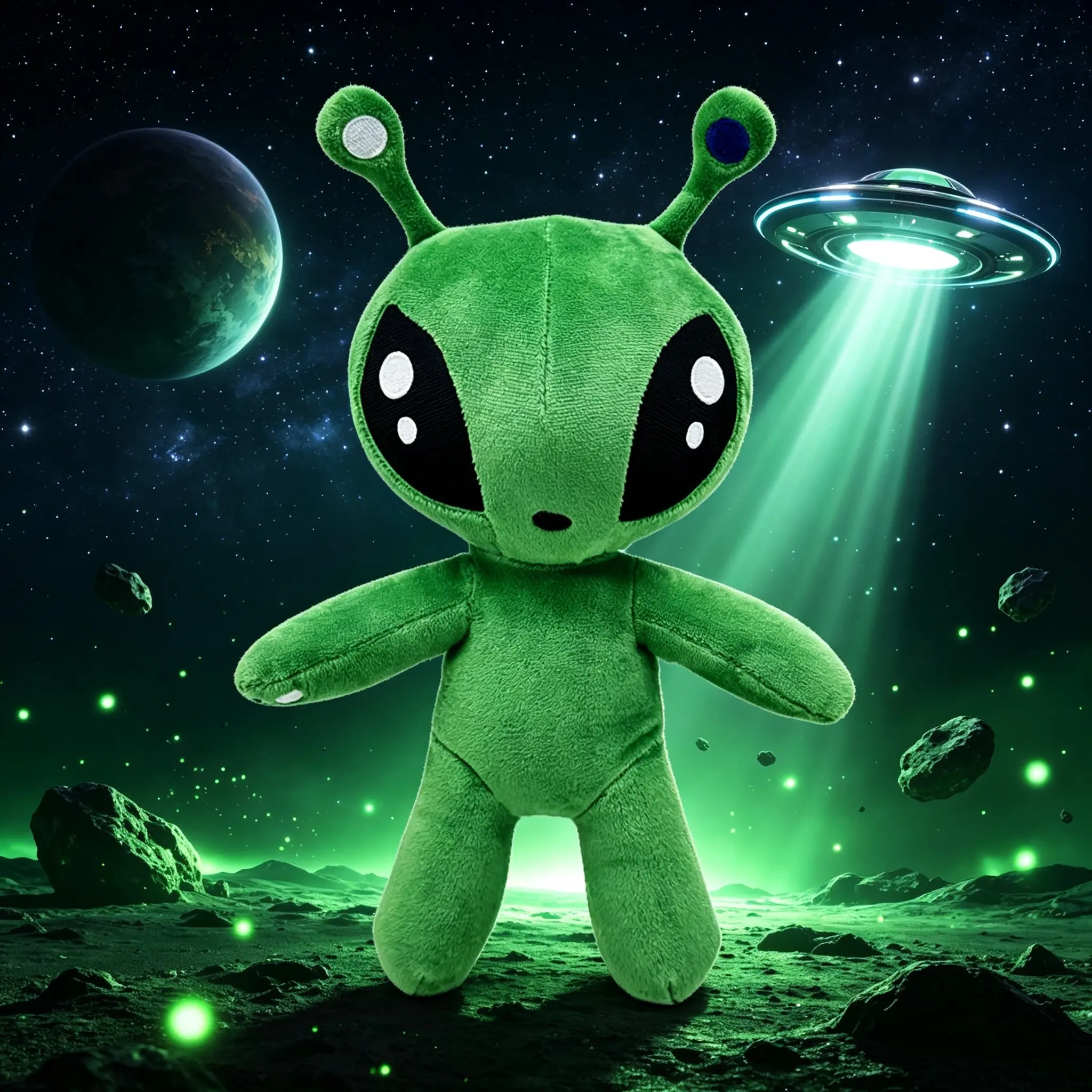 13 Inch Green Alien Plush Toy, Soft Stuffed Alien Plush Figure Doll, Cute Space Alien Stuffed Animal Pillow for Kids Boys Girls Sci-Fi Fans, Christmas Birthday Holiday Gift for Bedroom Decor