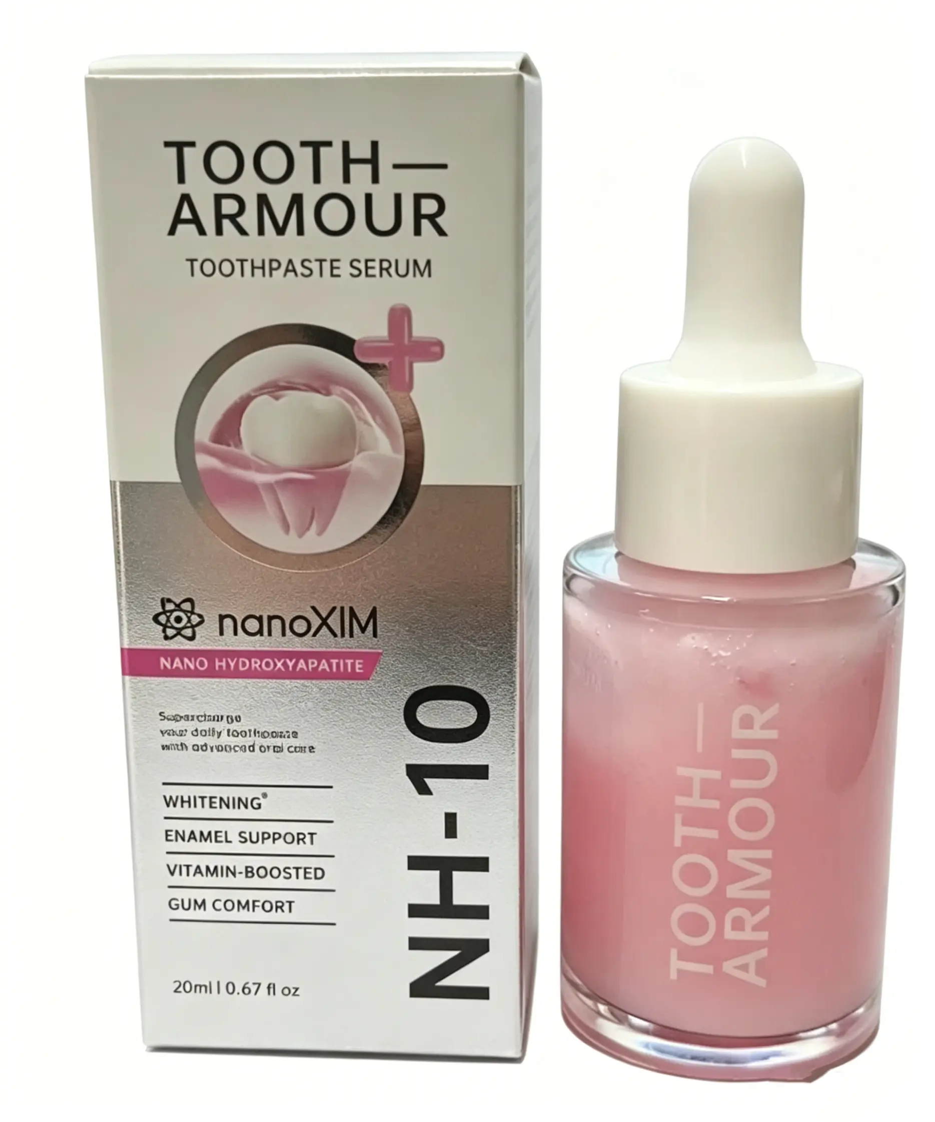 Hismile Tooth Armour Toothpaste Serum - Fluoride Free, Nano Hydroxyapatite & Niacinamide, Gentle for Sensitive Teeth, Enamel Support, 60ml