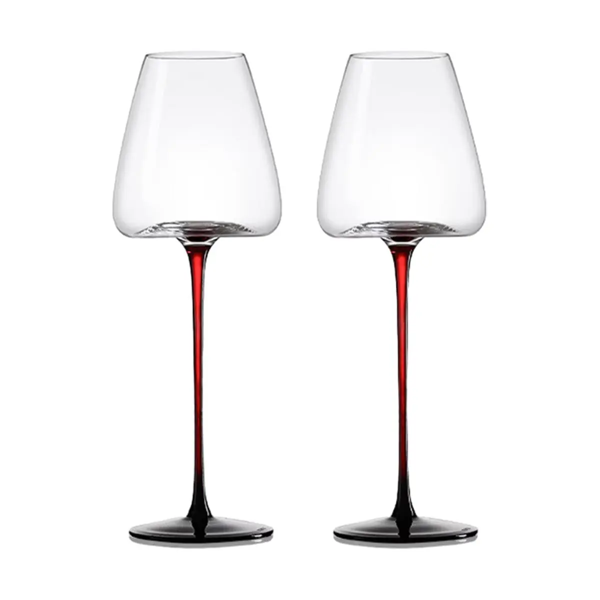 Luxury Lead-Free Crystal Red Wine Glasses Set of 2 - Premium Bordeaux Wine Goblets for Red Wine, Champagne, Cocktails - Elegant Crystal Wine Glasses
