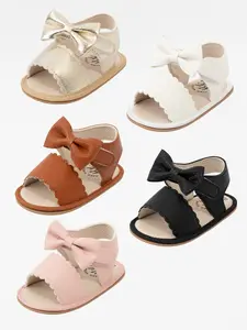 Scalloped Bows Baby Sandals