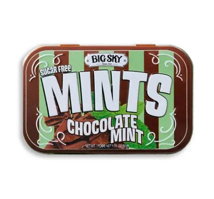 Big Sky Sugar Free Chocolate Mint Tins: 6-Piece Box Big Sky Sugar Free Chocolate Mint Tins: 6-Piece Box
