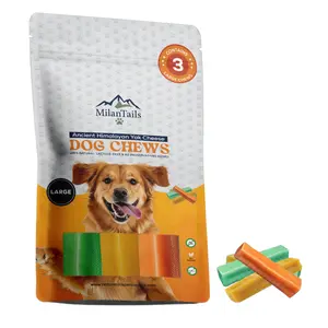 MilanTails Premium Gold Yak Cheese Himalayan Dog Chews, Dog Treats for Dogs, All Natural, High Protein, for Aggressive Chewers (Assorted -Mint, Pumpkin and Turmeric))