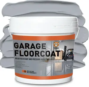 YOA Professional Concrete Garage Floor Paint, (1-Gallon/Smoke Gray), Acrylic Resin Coating, Suitable for Indoor Outdoor Garage, Basement, Factory,Etc. Scratch Resistant, Low VOC, Ready to Use