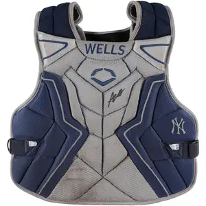 Austin Wells New York Yankees Autographed Game-Used Gray EvoShield Chest Protector vs. Pittsburgh Pirates on April 5, 2025 - Fanatics Authentic Certified
