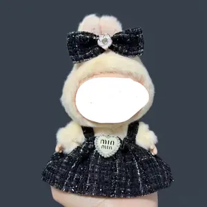 Fancy Fashion Designer Dress w/Bow Labubu Anime Costume Cosplay 17cm Doll Clothes