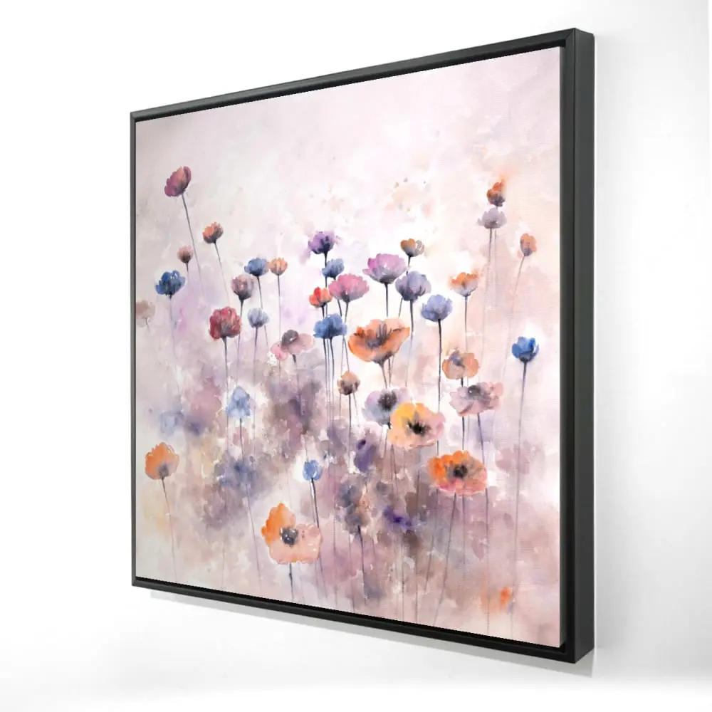 212 MAIN Artistic Colorful Style Botanical Framed Print - 24x24 in Ready-to-Hang Decor Inspo, Flower Wall Art, Nature Home Decor for Bedroom, Botanical Style Wall Arts