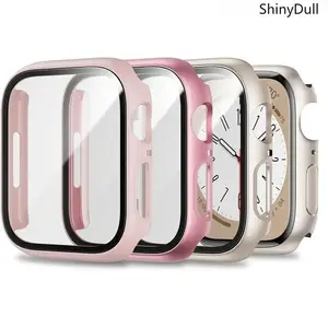 3-Pack PC Watch Case with Tempered Glass Screen Protector, Ultra-Thin 2-in-1 Bumper for Full Protection, Snug Fit for Smartwatch Series Ultra, SE & 9-1, 2 In 1 Design