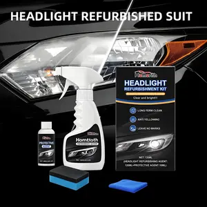 Automotive Headlamp Restoration Fluid, oxidized and yellowed automotive headlamps, blurring enhanced crystalline coating refurbisher