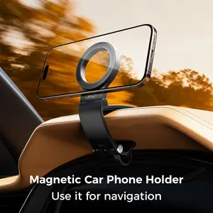 Magnetic Car Phone Mount,  Hands Free Cell Phone Holder Clip Car Accessories fit iPhone 17 16 15 14 13 12 Pro Plus Max 95° Adjustable Car Phone Holder for Magsafe Phone Holders