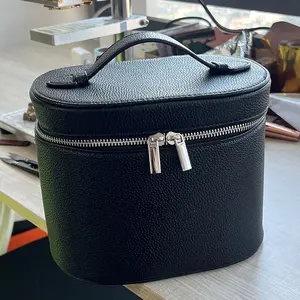Large-capacity PU leather cosmetic box with internal storage box, customizable names and letters, travel portable cosmetic bag, Makeup Organizer Travel