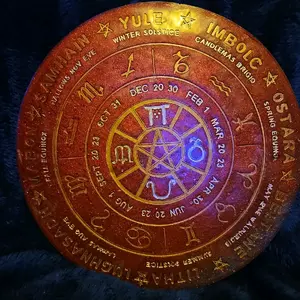 Pagan Calendar Wheel - Listing Eight Main Holidays for a Yearly Celebration