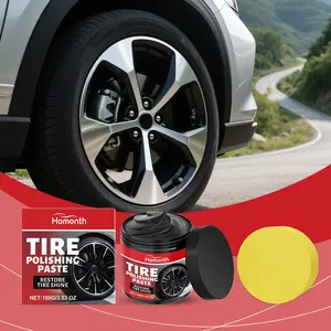Homonth Tire Polish Paste, Car Tire Renewal Gel, Tire Care Anti-Crack, Portable Polishing Maintenance Paste, Automotive Tire Care Product, Tire Shine