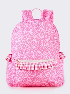 Pink Bow With ruffle Girls backpack Pink Bow With ruffle Girls backpack