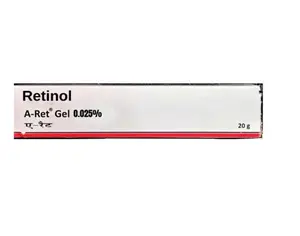 Retinol Gel 0.025  Vitamin A Repairs Fine Lines & Wrinkles, Scar Treatment, Age and Sun Spots, Anti-Aging Formula, 20 Grams