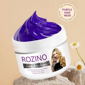 【Five pack at a better price】ROZINO Purple Hair Mask for Blonde Platinum & Gray Silver Hair - Vibrant Color Enhancer, Cruelty-Free & Vegan, Versatile Hair Care Solution