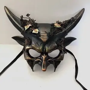 Masquerade Mask Men DEVIL MASK Forest Woodland Devil Mask Creature Mask Couples Women Men Horn Creature Vintage Masks Halloween Masks