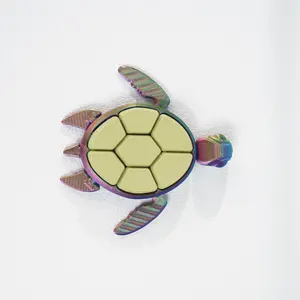 Funny Turtle Mechanical Clicker Shell Toy - Cute Sturdy Sensory Fidget for Stress Anxiety Relief - Pocket-Sized Office Desk Toy, Novelty Birthday Gag Gift for Teens and Adults