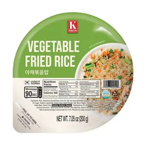 KBROS Korean Vegetable Fried Rice 200g - Instant Microwave Meal, Ready to Eat Korean Cuisine