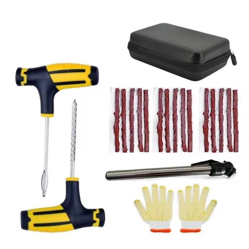 Multifunctional Tire Repair Tool Kit, Includes Adhesive Strips & Nails, One-Stop Solution for Tire Puncture Repairs, High Efficiency, Tire Patch Repair Kit, Tire Repair Kits