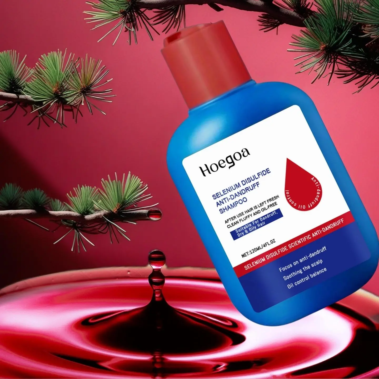 Selenium Sulfide Shampoo, Natural Ingredients Aloe Vera for Soothing Gentle Cleansing, Nourishing Soft Hair, Refreshing and Voluminous Shampoo for Men and Women