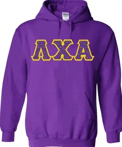 Greekgear Lambda Chi Alpha Fraternity Crest Twill Letter Hooded Sweatshirt