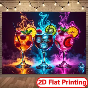 1-Piece Durable Decorative Tapestry - 100% Polyester, Soft Texture, Festive Design, Decoration Items, Backdrop for Content Creators, Birthday Occasions