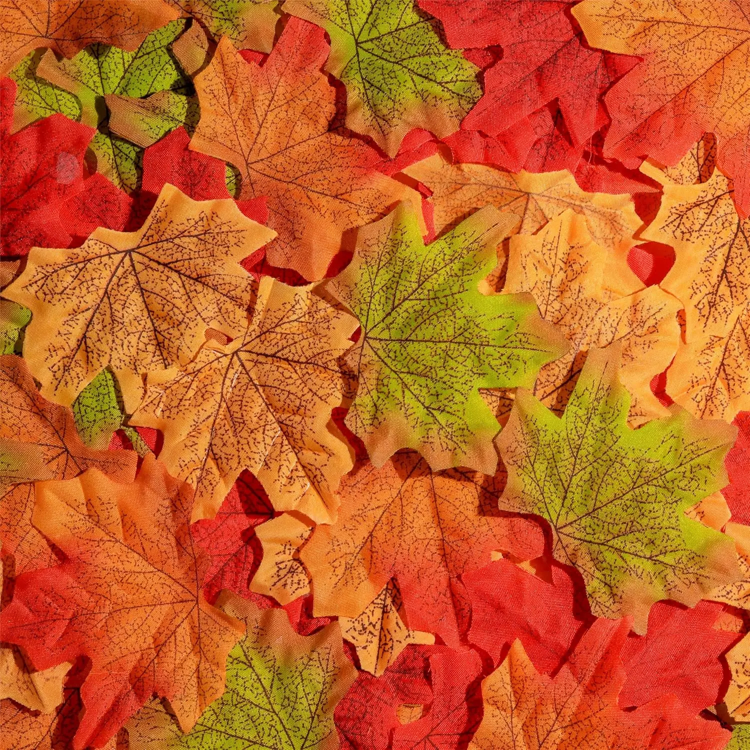 Autumn Fall Decorations, Maple Leaf 3.15 Inch, Assorted Colors, 200 Pieces, Perfect for Halloween & Thanksgiving Decor, Holiday Decor
