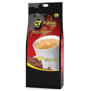 Trung Nguyen G7 Instant Coffee - 3-in-1 with NANO+ Technology, Roasted Ground Blend, Non-dairy Creamer & Sugar (100 Sticks)